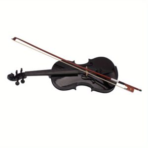 GV100 Premium Vollholz-Violine 4/4-Schwarz-Inkl. Koffer-Bogen-Zubehör – Bild 5