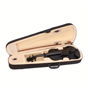 GV100 Premium Vollholz-Violine 4/4-Schwarz-Inkl. Koffer-Bogen-Zubehör – Bild 10